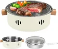 Produktbild: tragbarer Holzkohlegrill, 1pc Mini BBQGrill Multifunktionaler Rauchfrei Runder