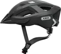 Produktbild: ABUS Stadthelm Aduro 2.0 - Allround-Fahrradhelm mit Licht - in sportivem Design für den Stadtverkehr - für Damen und Herren - Schwarz mit Streifen, Größe S (51-55 cm)