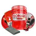 Produktbild: Felgenreiniger Set | Sonax Felgenbeast + Auto Wascheimer mit Sieb und Deckel + Felgenbürste + Waschhandschuh + Pinsel + Ceramic Quick Detailer + Ceramic Shampoo + Mikrofasertuch
