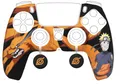 Produktbild: Konix Naruto Shippuden Schutzhülle für DualSense PS5-Controller - Silikon - Daumenstützen - Kurama/Kyûbi- und Naruto-Motiv - Schwarz