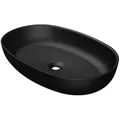 Produktbild: Steinberg Serie 440 Aufsatzwaschtisch, oval, 600x400x130mm, SOLIDSurface, ohne Hahnloch, ohne Überlauf, 4406116S, Farbe: Mattschwarz