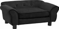 Produktbild: vidaXL Hundesofa Schwarz 72x45x30 cm Plüsch