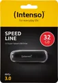 Produktbild: Intenso USB 3.0 Stick 32GB, Speed Line, schwarz Typ-A, (R) 70MB/s, Retail-Blister 3533480