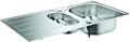 Produktbild: GROHE K200 60-S, Aufsatzwanne, Rechteckig, Edelstahl, Edelstahl, 1,5 Becken, Rechteckig