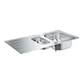 Produktbild: GROHE K200 Edelstahlspüle mit Abtropffläche, 965x500mm, 1,5 Becken, Edelstahl (3