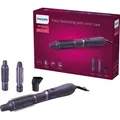 Produktbild: Philips Warmluftbürste AirStyler Series 3000 BHA305/00, mit Ionen-Technologie, Keratin-Keramikbeschichtung und 3 Aufsätzen grau|lila