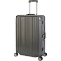Produktbild: Travelhouse London - Hartschalen Polycarbonat Alu Koffer Trolley Reise Urlaub 90l grau - Grau/Grün/Gold/Schwarz/Silber/Rot