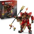 Produktbild: LEGO NINJAGO Der Feuerritter-Mech - Monstrosity Set mit beweglicher Figur, 2 Minifiguren und einem Seeungeheuer auf einem Ständer - Geburtstagsges... - Rot