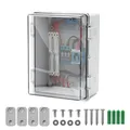 Produktbild: Wasserdichte Anschlussdose IP65, Aufputz Verteilerkasten aus ABS, Transparent...