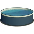 Produktbild: Stahlwandpool Rund Größe Wählbar, 90 Cm Tief, Stahl 0,3 Mm Anthrazit, Folie 0,2 Mm Sand, Overlap 350x90