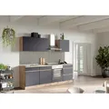 Produktbild: Küchenblock Turin ohne Geräte ca. 240 cm Grau/Eiche