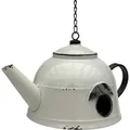 Produktbild: Vogelhaus Zum Aufhängen Metall Deko Teekessel Wetterfest 521862 Nistkasten Teekanne Futterstation Für Vögel Shabby Mit Kette Metallkanne Kanne Balkon - Dandibo