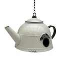 Produktbild: DanDiBo Vogelhaus zum Aufhängen Metall Deko Teekessel wetterfest 521862 Nistkasten Teekanne Futterstation für Vögel Shabby mit Kette Metallkanne Kanne Balkon