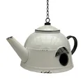 Produktbild: DanDiBo Vogelhaus zum Aufhängen Metall Deko Teekessel wetterfest 521862 Nistkasten, Putzklappe Futterstation für Vögel Shabby Kette Metallkanne