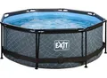 Produktbild: Framepool EXIT, grau, H:76cm Ø:244cm, Schwimmbecken, ØxH: 244x76 cm, mit Kartuschenfilter