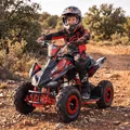 Produktbild: Actionbikes Motors Kinderquad Racer | 1000 Watt - 36 V - Pocket Quad bis 24 km/h - 3 Stufen - Kinder Elektroquad - Elektro Auto (Schwarz/Rot)
