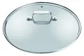 Produktbild: Jamie Oliver by Tefal Pfannen- und Topfdeckel 28cm, Glasdeckel mit Edelstahlrand, Dampfauslassventil, Überlaufschutz, spülmaschinengeeignet, exklusive Jamie Oliver Gravur am Deckelgriff, B89987