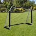 Produktbild: Fußballtor, Profi Soccertor Für Kinder & Erwachsene, Mit Tornetz, Für Garten, Hbt 110x150x75cm, Grau/schwarz - Relaxdays