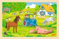 Produktbild: goki 57317 Inlegpuzzel hout, houten puzzel van een boerderij, educatief speelgoe