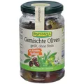 Produktbild: Rapunzel Oliven gemischt mit Kräutern, ohne Stein geölt