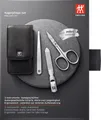 Produktbild: ZWILLING Beauty Druckknopf-Etui, Rindleder, schwarz, 3-tlg. Maniküre-Set