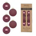 Produktbild: Weihnachtskugeln Glas 6cm 20 Stück - matt & glänzend - Christbaumkugeln Weihnachtsbaumkugeln für Weihnachten - Christbaumschmuck & Weihnachtsbaumschmuck Dusty Rose