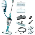 Produktbild: Black & Decker 9IN1 Steam-mop Aufrechter Dampfreiniger 0,5 l Türkis, Weiß 1300 W