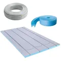 Produktbild: Belvit Fußbodenheizung Set Trockenbau XPS 25 mm Stärke, Komplettset mit Metallverbundrohr, (Spar-Set), Randdämmstreifen, für MDF Trockenestrich, Warmwasser betrieben 45 m2