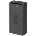 Produktbild: sbs Powerbank fast charge mit 20.000 mAh und 2 USB Solar Powerbank