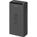 Produktbild: Powerbank fast charge mit 20.000 mAh und 2 USB - Schwarz
