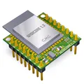 Produktbild: CME WIDI Core - Smart (BLE) Breakout Board, das hochwertiges MIDI über Bluetooth Low Energy implementiert, wie von CME entwickelt, mit integrierter PCB-Antenne und bestückter Stiftleiste