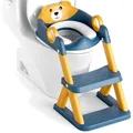 Produktbild: Kinder Toilettenleiter 2-in-1 Sitz Treppe rutschfest verstellbar Blau Gelb