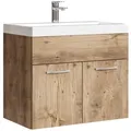 Produktbild: Badplaats Badmöbel-Set, Eiche, Kastanien, Holz, Rechteckig, 60x51x35 cm, Badezimmer, Badezimmerschränke, Waschtischkombinationen