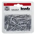 Produktbild: kwb Blind-Nieten/Popnieten Ø 4,8 mm - Aus Aluminium mit verzinktem Stift - Für handelsübliche Blindniet-Zangen - DIN 7337