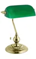 Produktbild: EGLO Tischleuchte BANKER, Ein-/Ausschalter, ohne Leuchtmittel, Lampe für Schreibtisch, in messing und grün, mit Zug-Schalter, E27