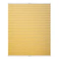 Produktbild: Lichtblick Plissee Klemmfix, ohne Bohren, verspannt, lichtdurchlässig, Blickdicht, Uni, mit eleganter Crushed Optik Gelb,80 cm x 130 cm (B x L)