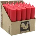 Produktbild: Stabkerzen aus Paraffin, 100/22 mm, Weihnachtsrot, KERZENFARM HAHN, Brenndauer ca. 4h, 25 Stück pro Verpackung