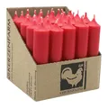 Produktbild: luterna Stabkerzen aus Paraffin, 100/22 mm, Weihnachtsrot, KERZENFARM HAHN, Brenndauer ca. 4h, 25 Stück pro Verpackung