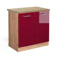 Produktbild: Vicco Spülenunterschrank, Rot, Honigeiche, Holzwerkstoff, 1 Fächer, Rechteckig, 80x81.6x60 cm, Küchen, Küchenmöbel, Küchenschränke, Küchenunterschränke