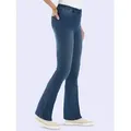 Produktbild: Bootcut-Jeans CLASSIC BASICS, Damen, Gr. 21, Kurzgrößen, blau (blau, stone, washed), 81% Baumwolle, 17% Polyester, 2% Elasthan, unifarben, lang, Jeans
