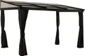 Produktbild: Sojag Terrassendach Terrassenüberdachung Budavar Schwarz, BxT: 367x299 cm, Inkl. Moskitonetzen & Vorhängen