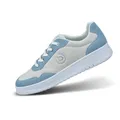 Produktbild: bugatti Damen-Freizeitsneaker mit Denim-Einsätzen, Logo-Prägung, hitzebeständigen Gummisohlen und modernem, stilvollem Design hellblau/Offwhite 39 EU