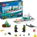 Produktbild: LEGO 60221 City Tauchyacht, Spielzeug mit 2 Taucher-Minifiguren, Meerestieren und Schwertfischfigur, Tiefsee-Set für Kinder ab 5 Jahren - Beige