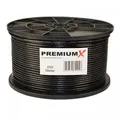 Produktbild: PremiumX 200m Mini Koaxial Sat Kabel 4mm extra dünn Schwarz Koax Antennenkabel 2-fach geschirmt für Sat | Kabel | DVB-T – Ultra HD 4K 3D