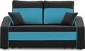 Produktbild: Schlafsofa mit Bettkasten, Sofa HEWLET PLUS mit Schlaffunktion, Schwarz/Turkisblau 150x87cm