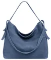 Produktbild: Caspar Schultertasche große Vintage Damen Leder Handtasche - PREMIUM LINE - Modell No.816, 100% italienisches Wildleder, samtig weich, angenehmer Tragekomfort