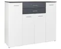 Produktbild: Kommode Sideboard Lowboard 4 Türen 9 Fächern 2 Schubkästen Weiß Anthrazit