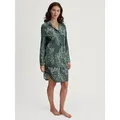 Produktbild: CALIDA Nachthemd Favourites Glow Knopfleiste, Single Jersey Qualität, weich, floraler Print grün S (40/42)