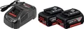 Produktbild: Bosch 2 x GBA 18V 5.0Ah + charger GAL 1880 CV Professional - Batterieladegerät + Batterie 2 x Li-Ion 5 Ah - 8 A
