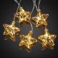 Produktbild: Lichterkette LED Sterne Glas Gold Deko Innen Weihnachten Christbaum Beleuchtung